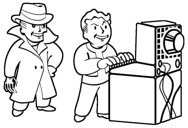 Çocuklar İçin Fallout Boyama Sayfaları 