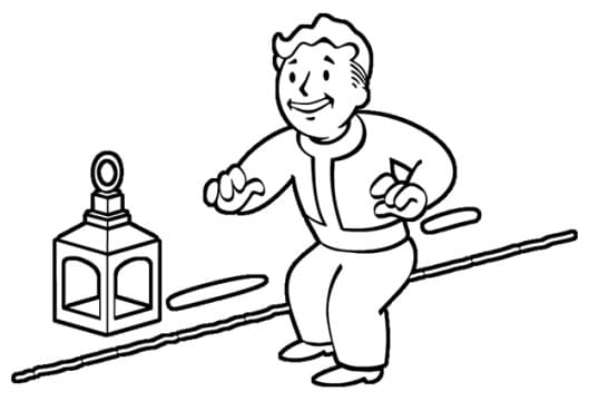 Çocuklar İçin Fallout Boyama Sayfaları 