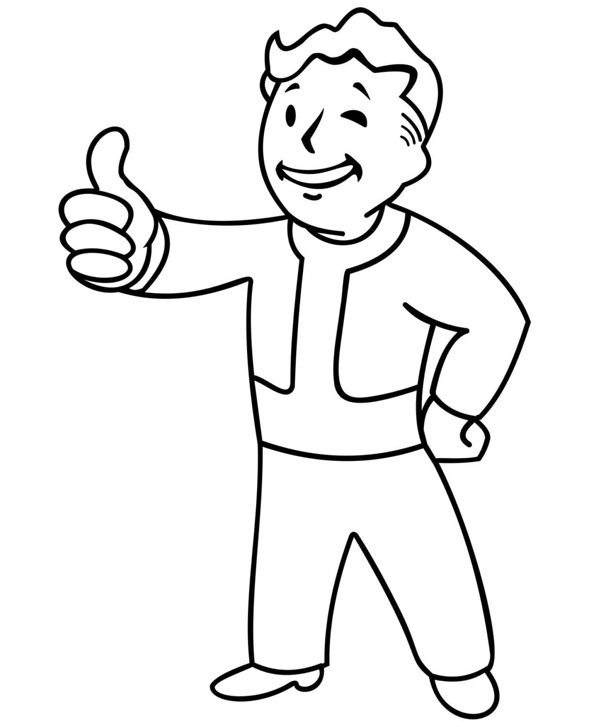 Çocuklar İçin Fallout Boyama Sayfaları 