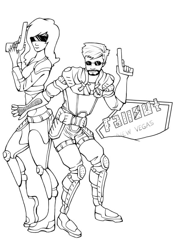 Çocuklar İçin Fallout Boyama Sayfaları 