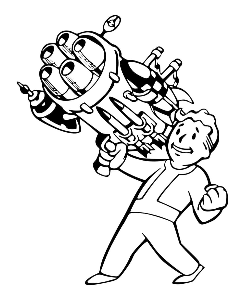 Çocuklar İçin Fallout Boyama Sayfaları 