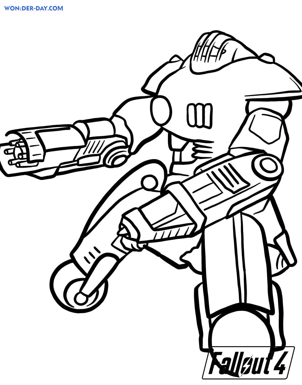 Çocuklar İçin Fallout Boyama Sayfaları 