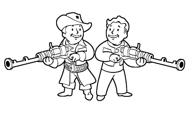 Çocuklar İçin Fallout Boyama Sayfaları 