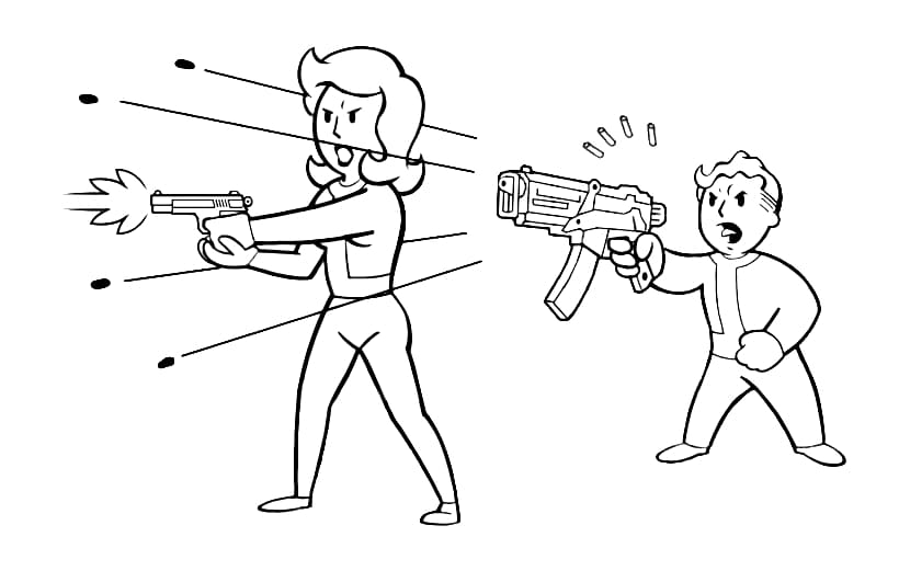 Çocuklar İçin Fallout Boyama Sayfaları 