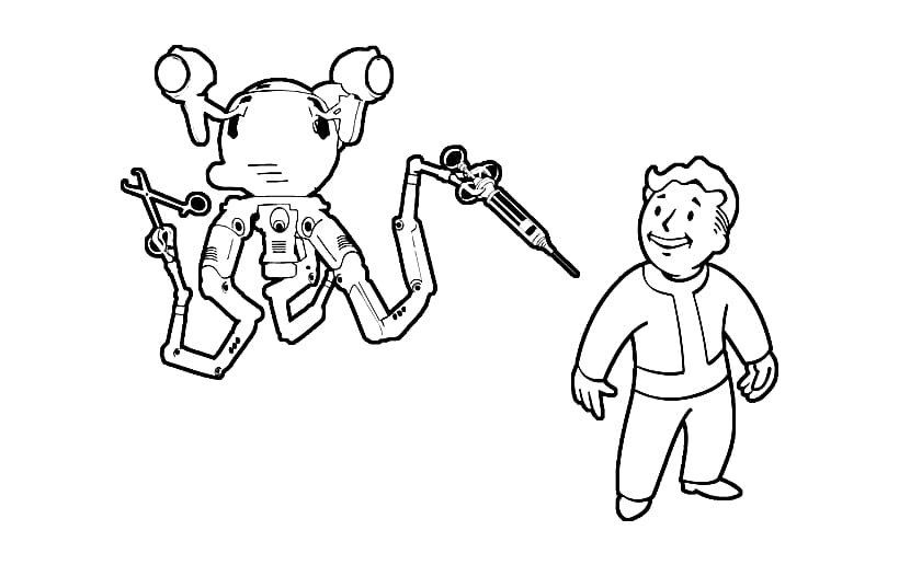 Çocuklar İçin Fallout Boyama Sayfaları 