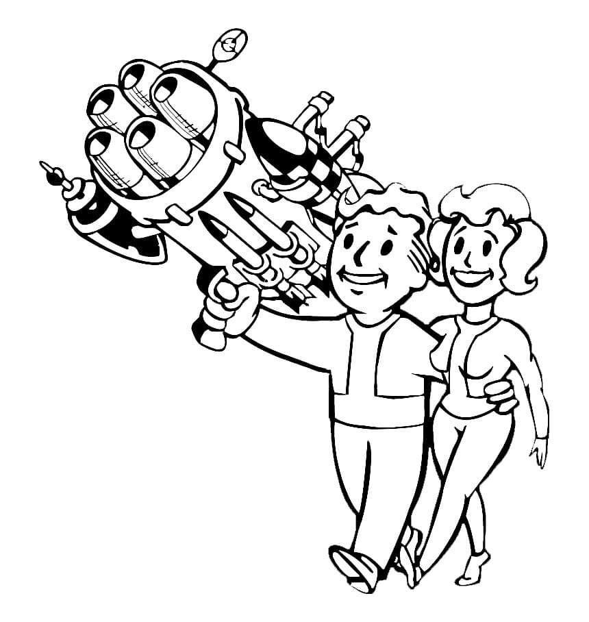 Çocuklar İçin Fallout Boyama Sayfaları 