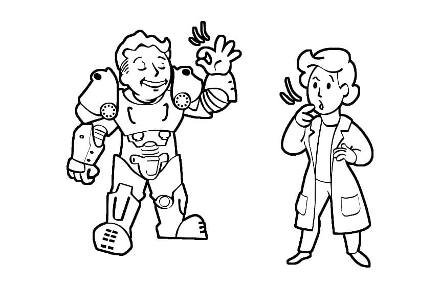 Çocuklar İçin Fallout Boyama Sayfaları 
