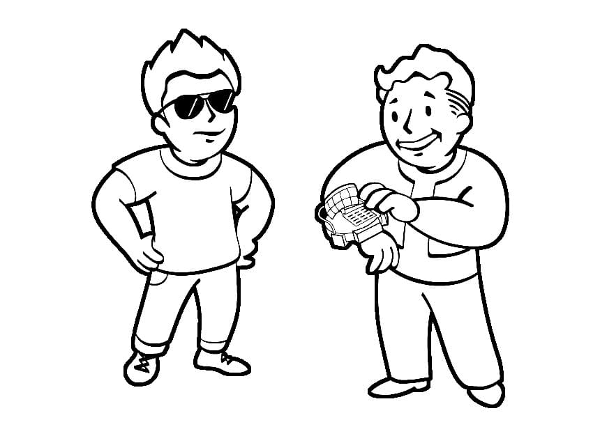Çocuklar İçin Fallout Boyama Sayfaları 