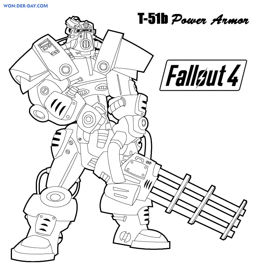 Çocuklar İçin Fallout Boyama Sayfaları 