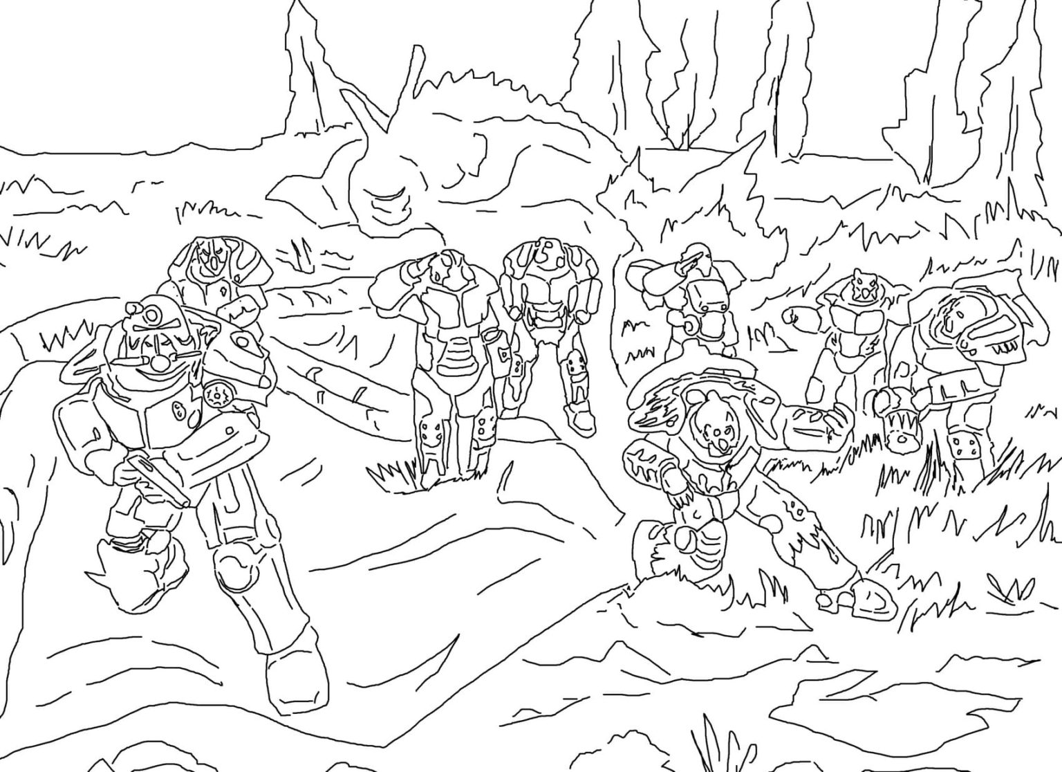 Çocuklar İçin Fallout Boyama Sayfaları 