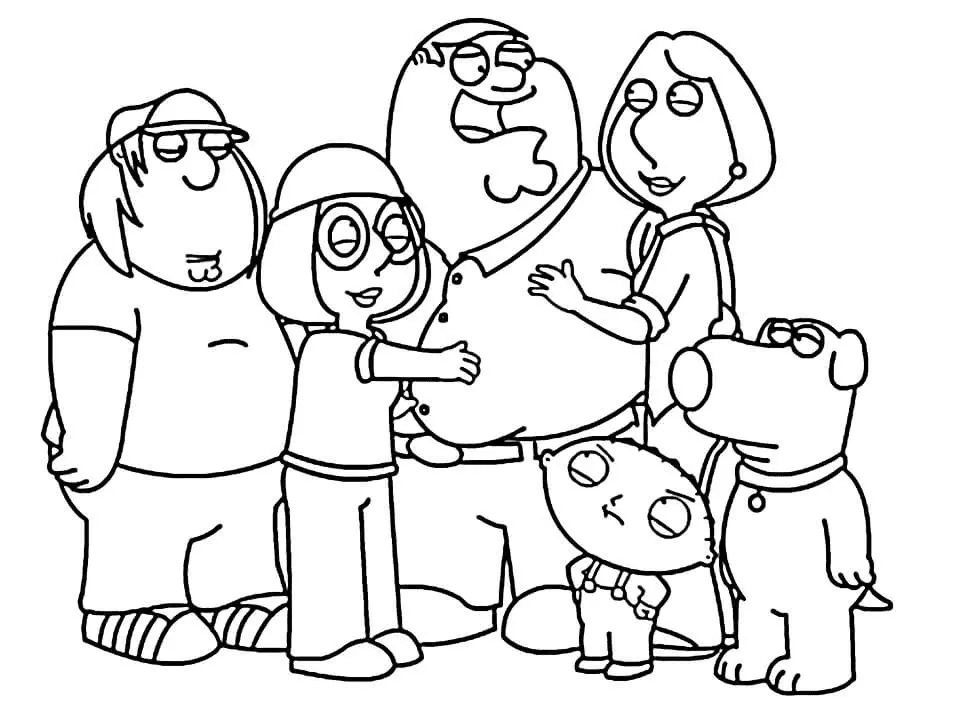 Çocuklar İçin Family Guy Boyama Sayfaları 