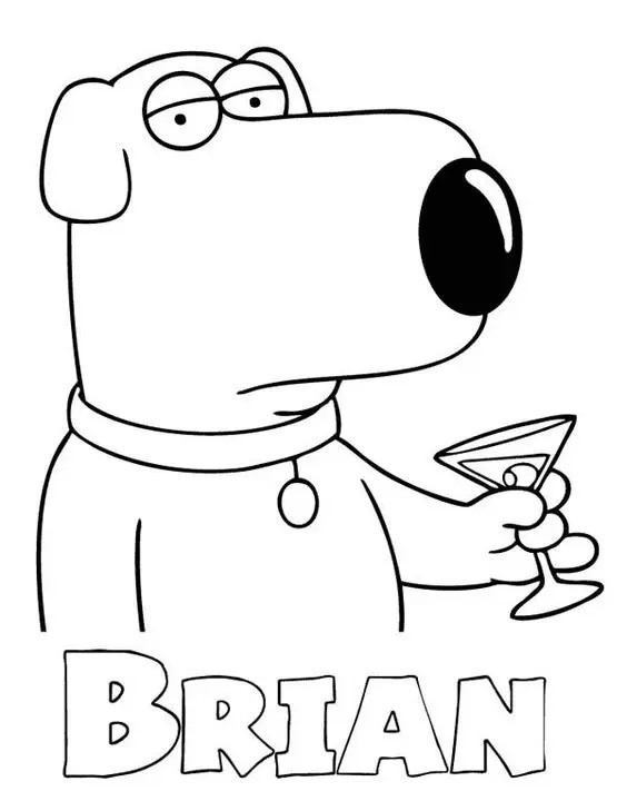 Çocuklar İçin Family Guy Boyama Sayfaları 