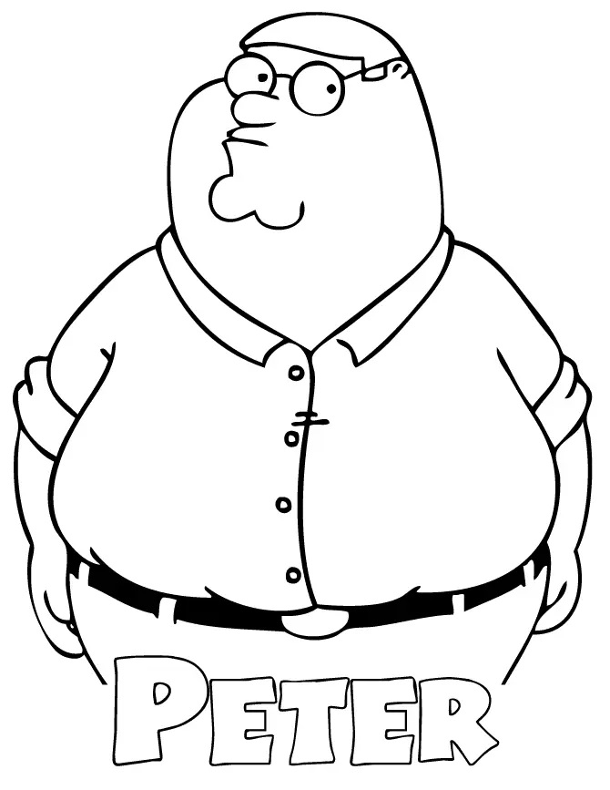 Çocuklar İçin Family Guy Boyama Sayfaları 