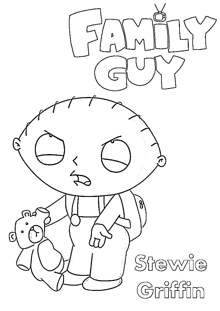 Çocuklar İçin Family Guy Boyama Sayfaları 
