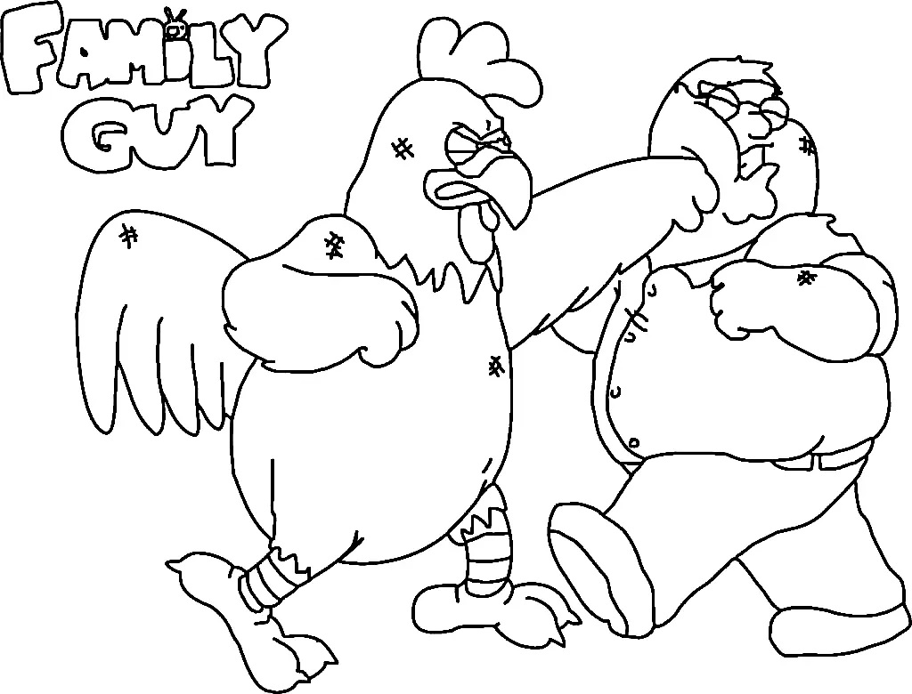 Çocuklar İçin Family Guy Boyama Sayfaları 