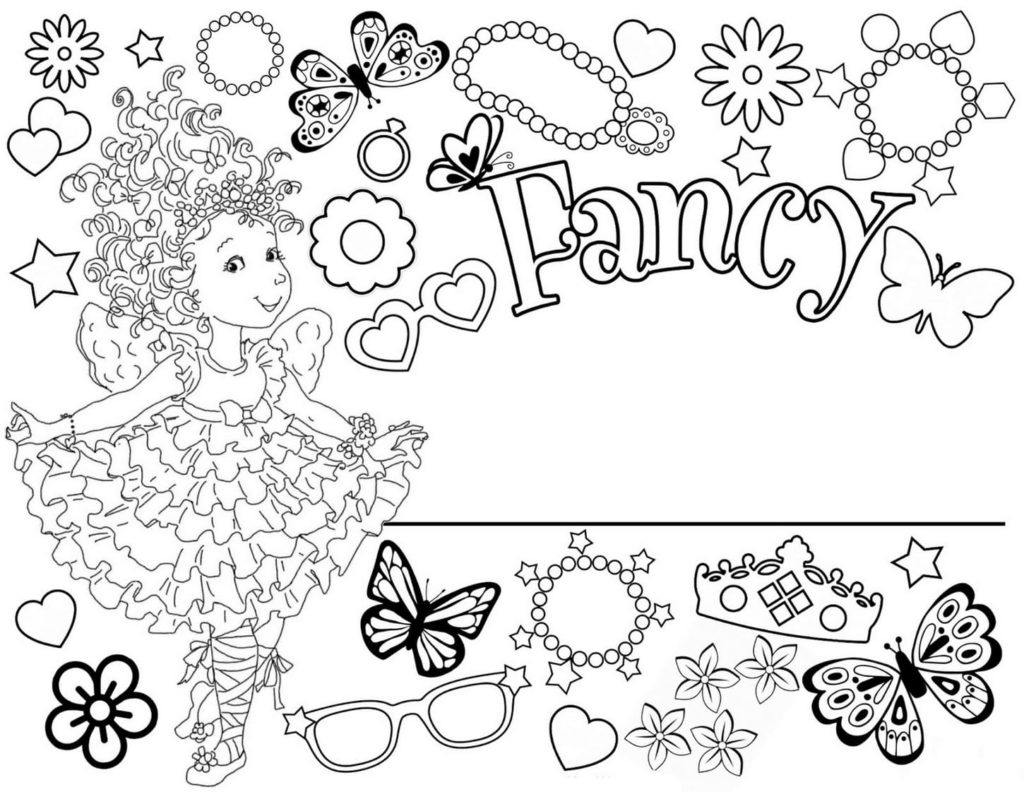 Çocuklar İçin Fancy Nancyy Boyama Sayfaları 
