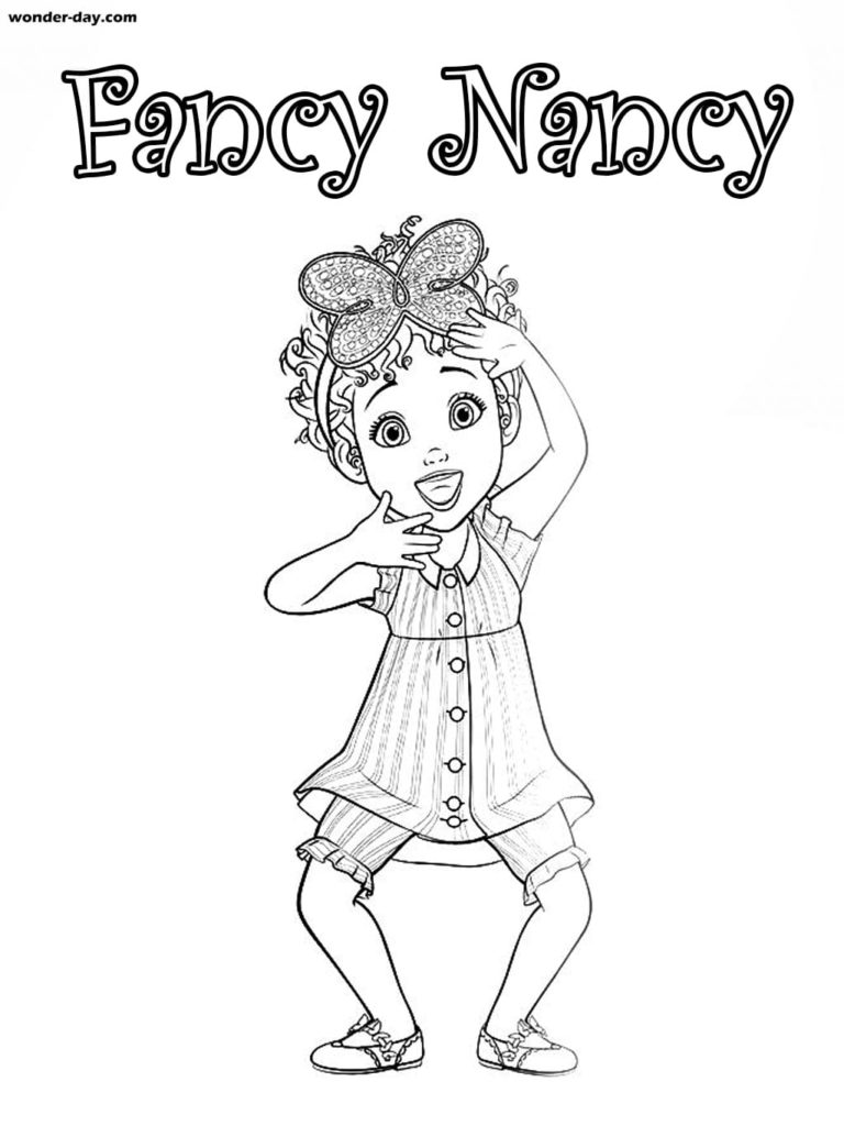 Çocuklar İçin Fancy Nancyy Boyama Sayfaları 