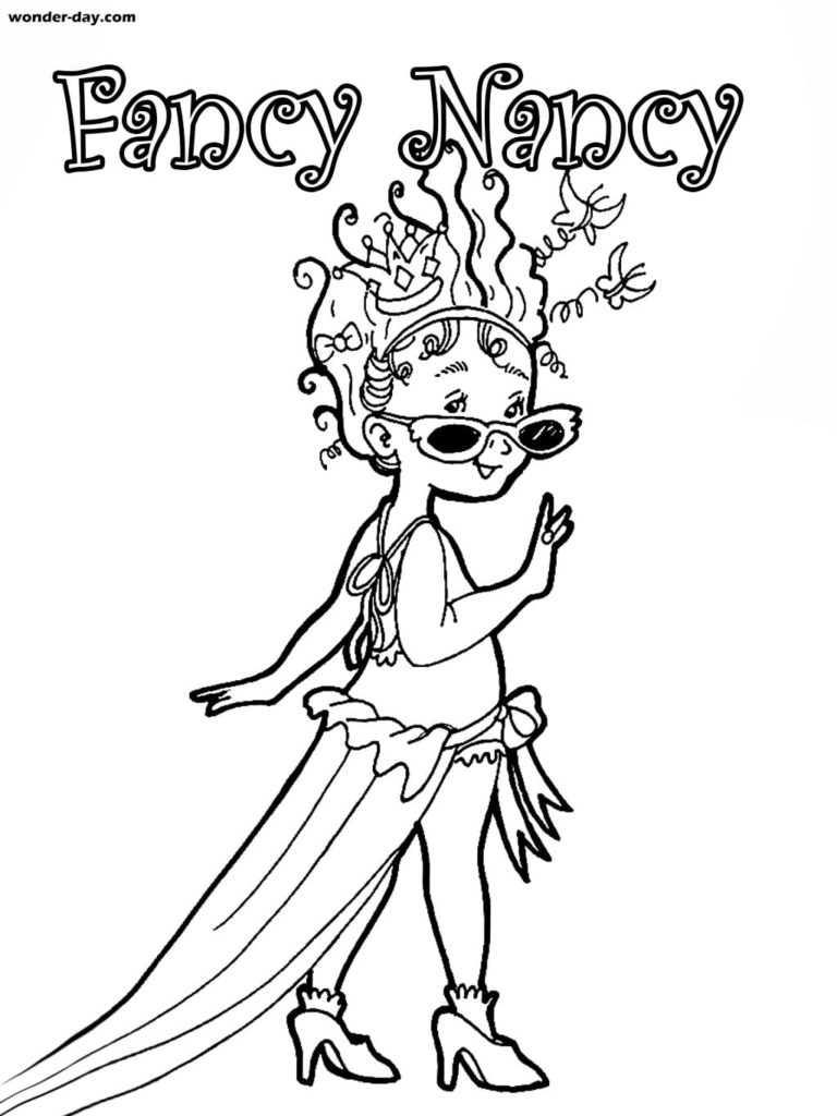 Çocuklar İçin Fancy Nancyy Boyama Sayfaları 