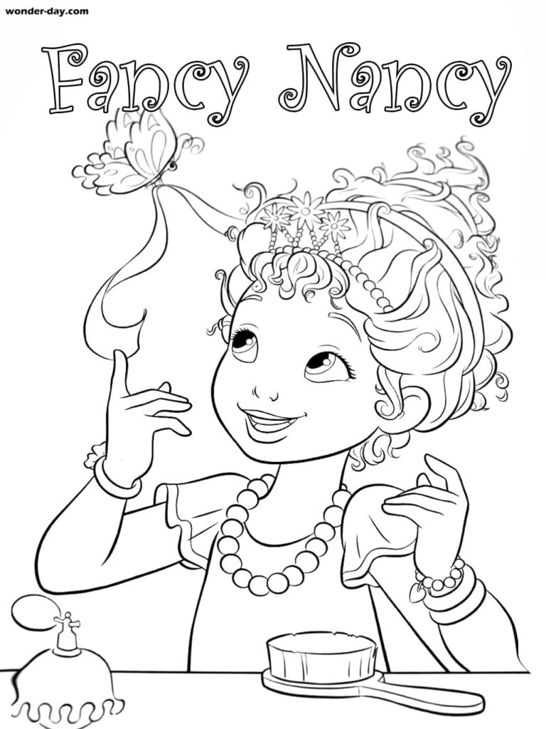 Çocuklar İçin Fancy Nancyy Boyama Sayfaları 