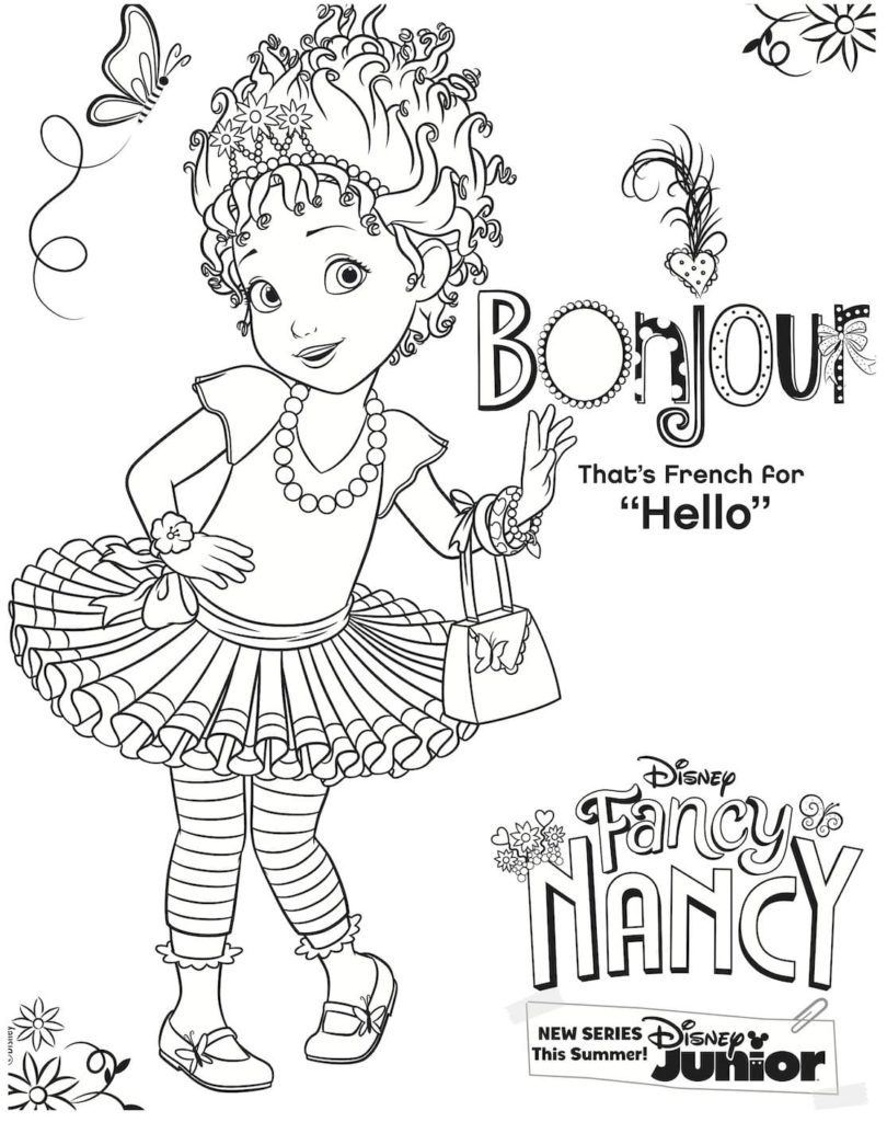 Çocuklar İçin Fancy Nancyy Boyama Sayfaları 