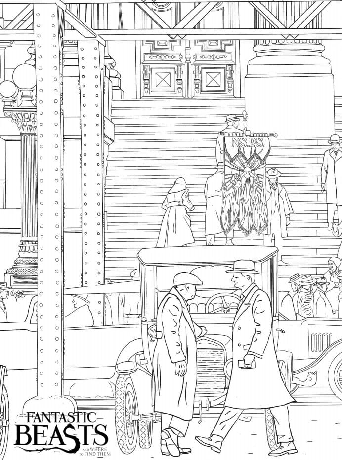 Çocuklar İçin Fantastic Beasts Boyama Sayfaları 