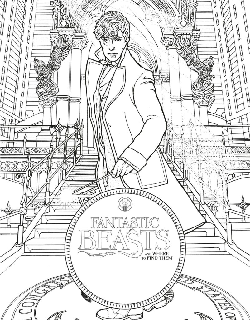 Çocuklar İçin Fantastic Beasts Boyama Sayfaları 