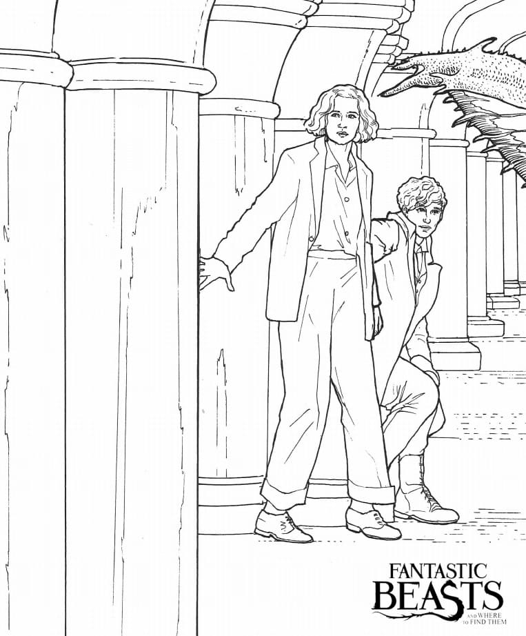 Çocuklar İçin Fantastic Beasts Boyama Sayfaları 