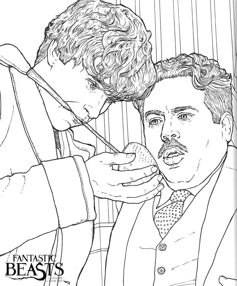 Çocuklar İçin Fantastic Beasts Boyama Sayfaları 