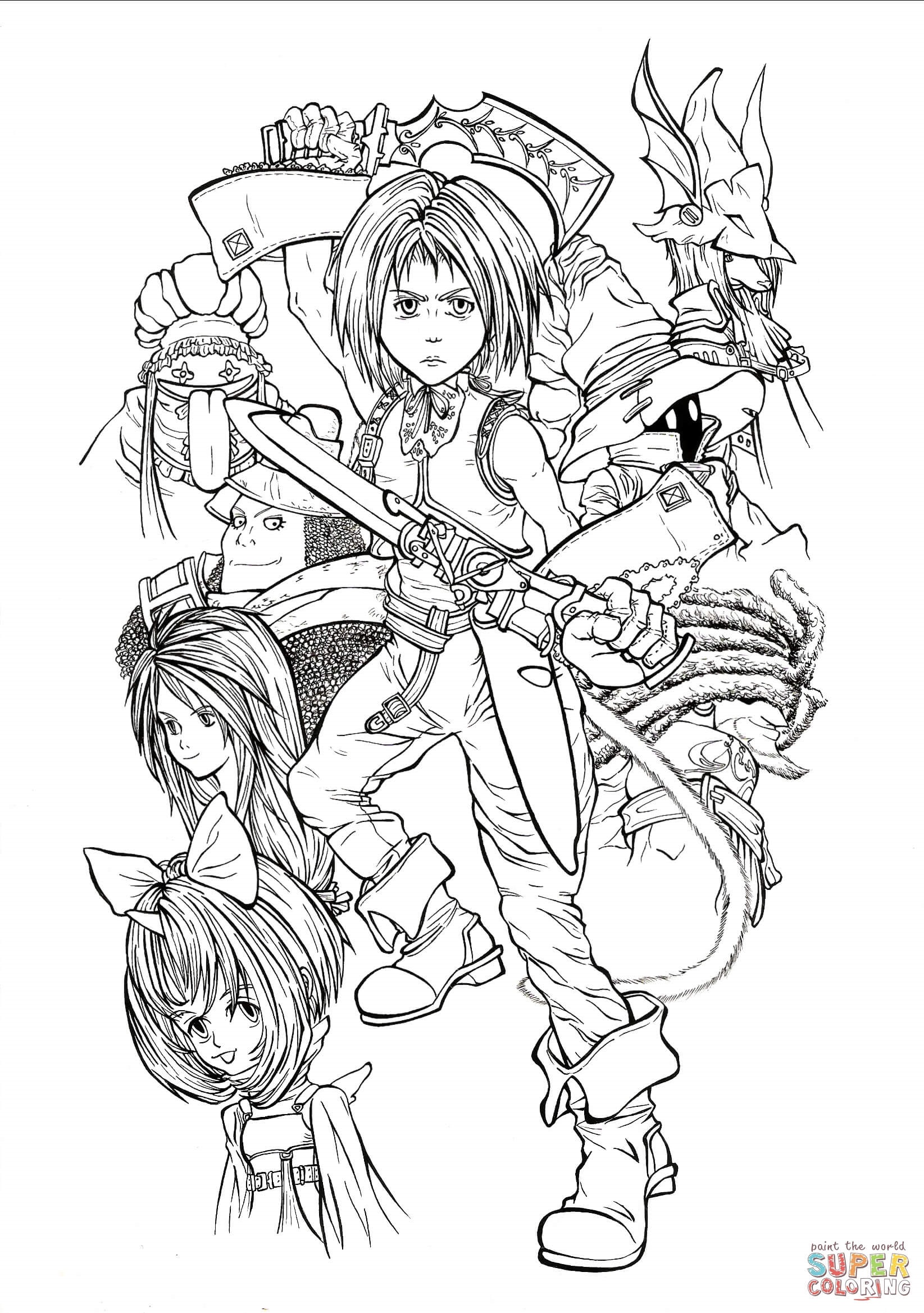 Çocuklar İçin Final Fantasy Boyama Sayfaları 