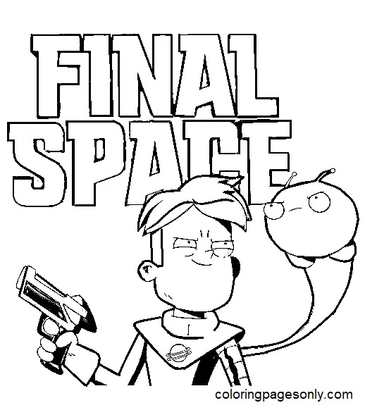 Çocuklar İçin Final Space Boyama Sayfaları 