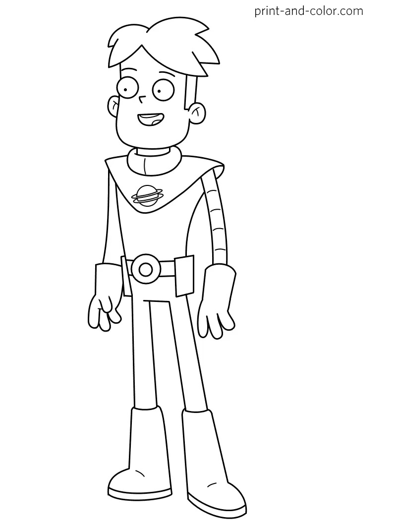 Çocuklar İçin Final Space Boyama Sayfaları 
