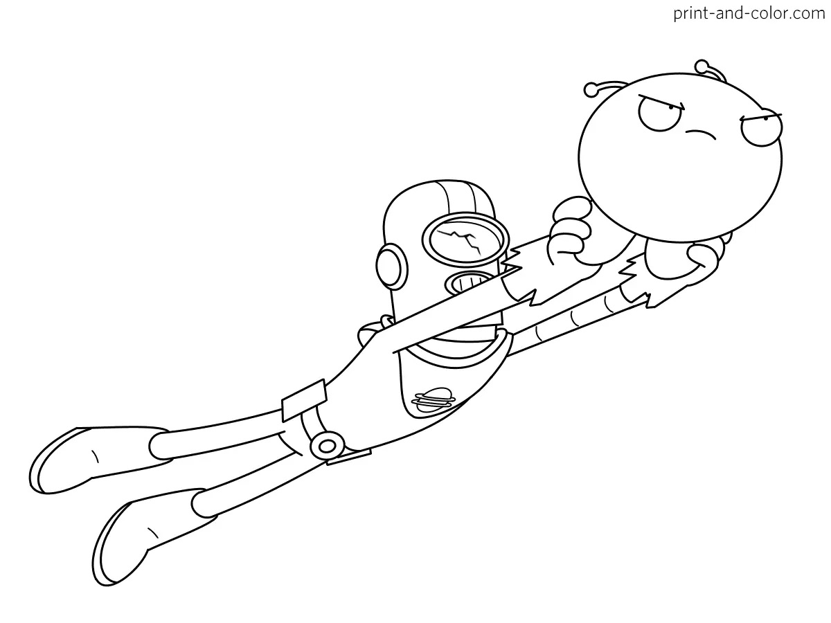 Çocuklar İçin Final Space Boyama Sayfaları 