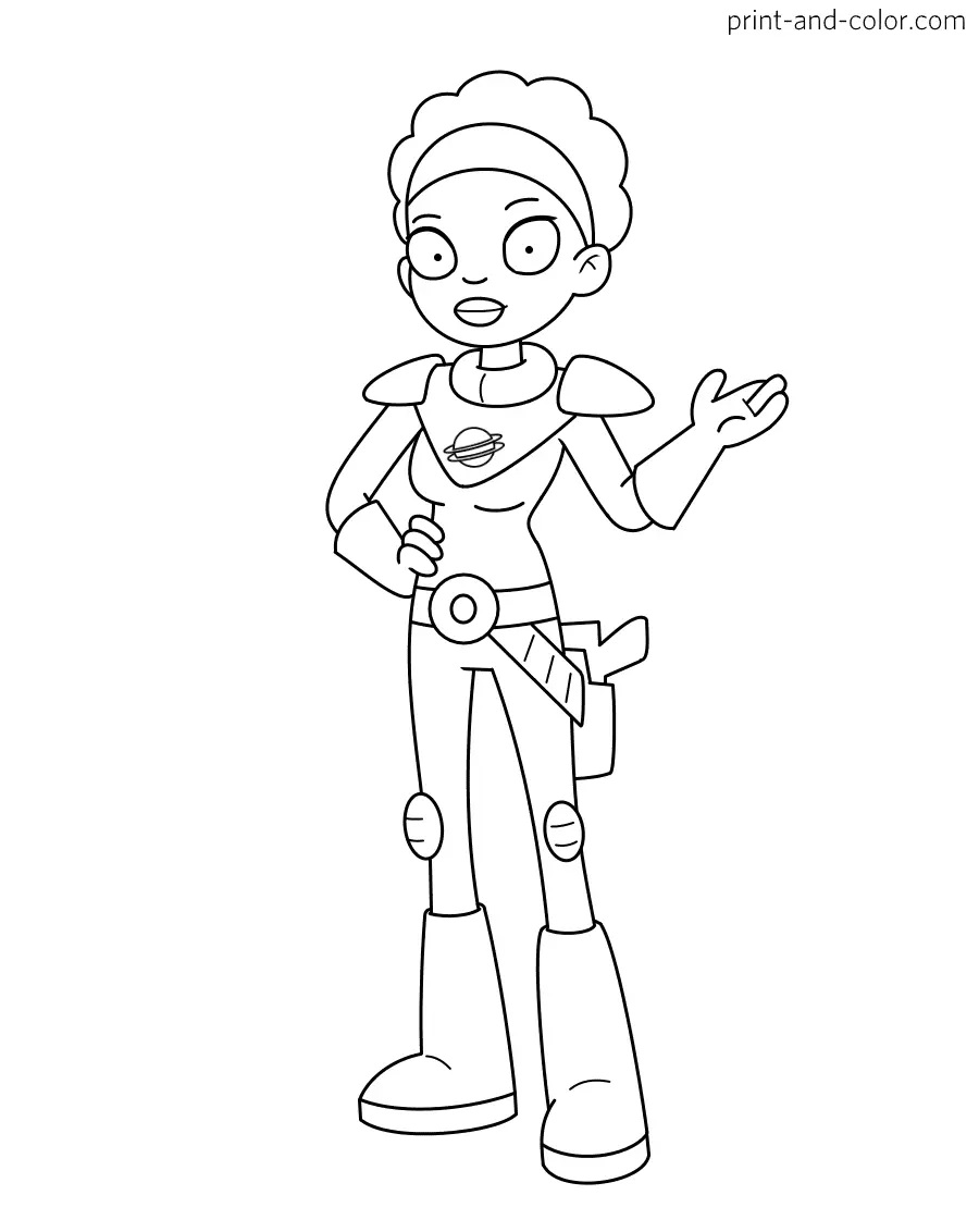 Çocuklar İçin Final Space Boyama Sayfaları 