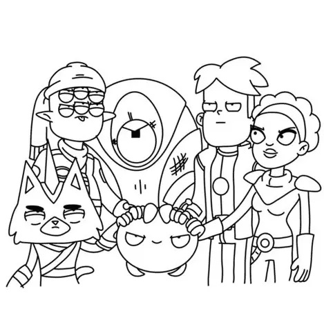 Çocuklar İçin Final Space Boyama Sayfaları 