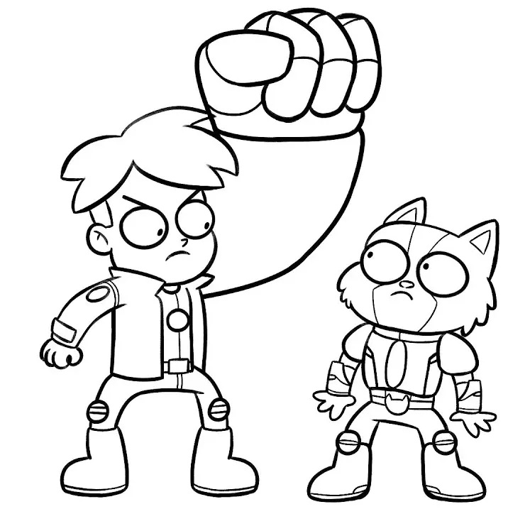 Çocuklar İçin Final Space Boyama Sayfaları 