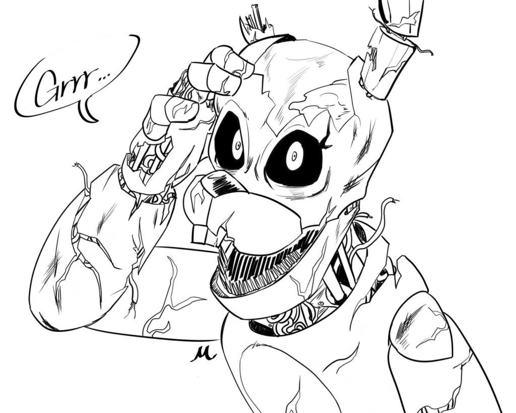 Çocuklar İçin Five Nights At Freddy Boyama Sayfaları 