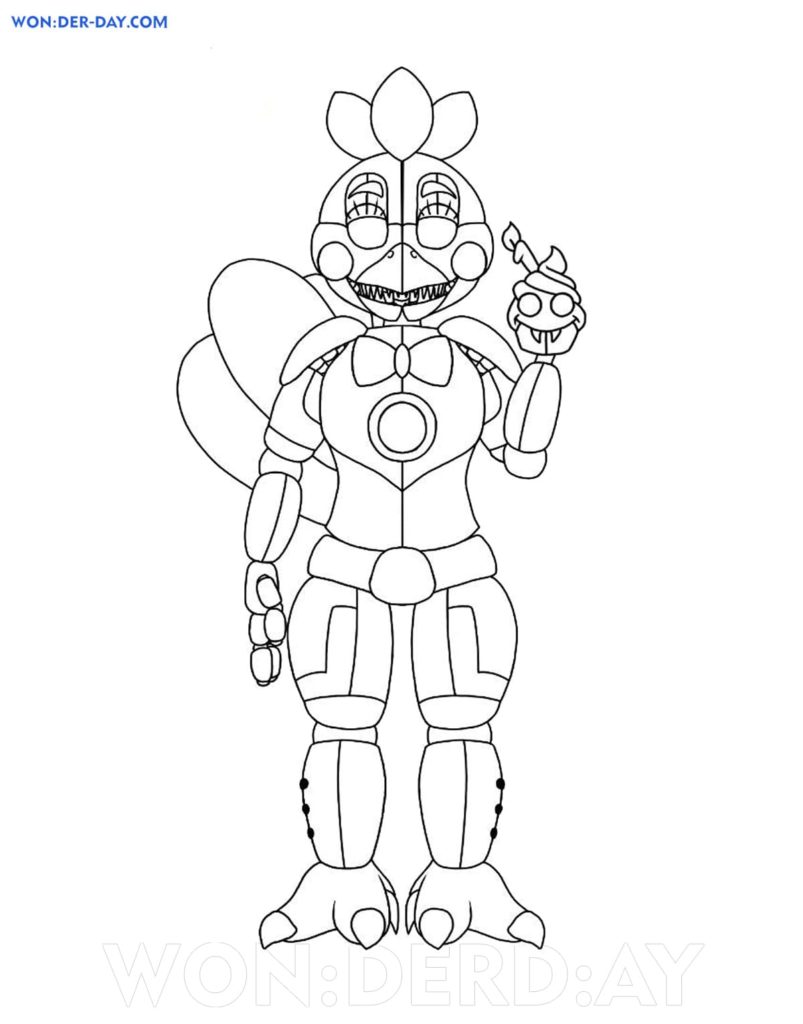 Çocuklar İçin Five Nights At Freddy Boyama Sayfaları 