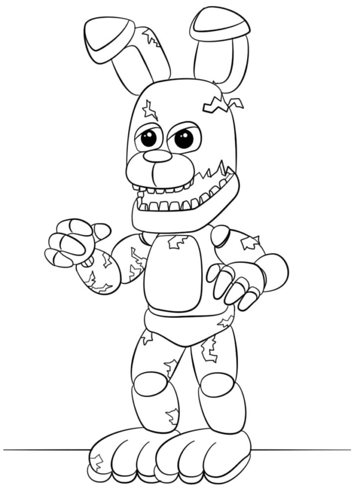 Çocuklar İçin Five Nights At Freddy Boyama Sayfaları 