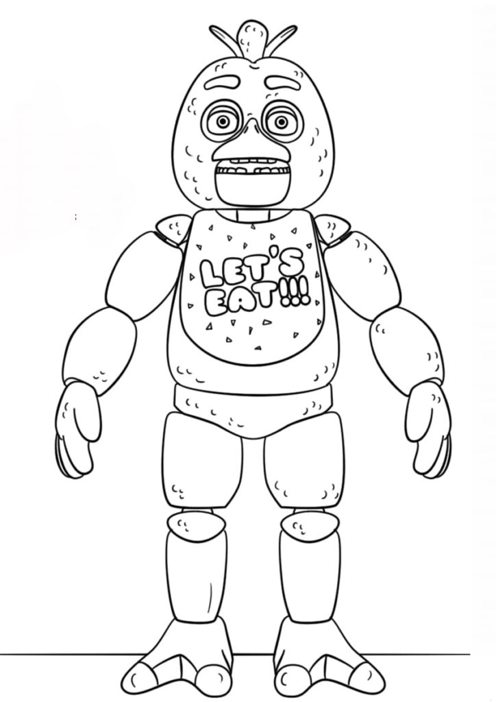 Çocuklar İçin Five Nights At Freddy Boyama Sayfaları 
