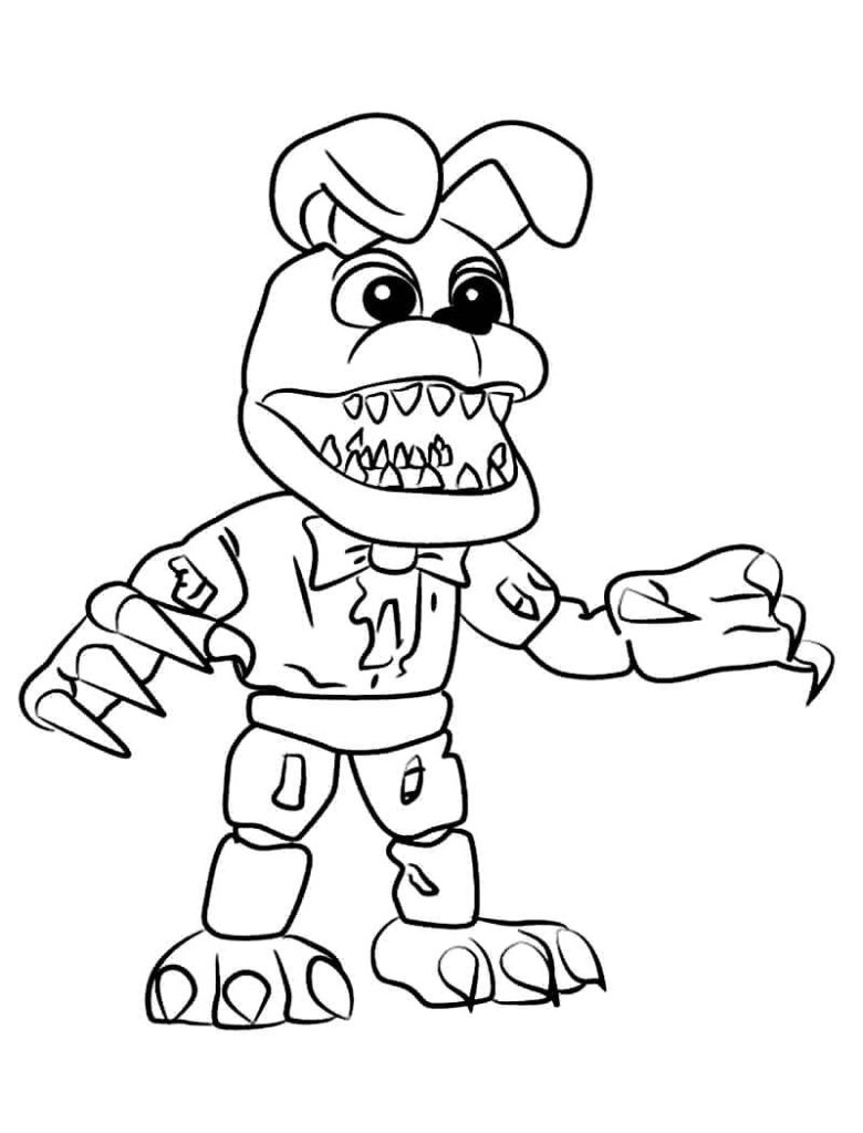 Çocuklar İçin Five Nights At Freddy Boyama Sayfaları 