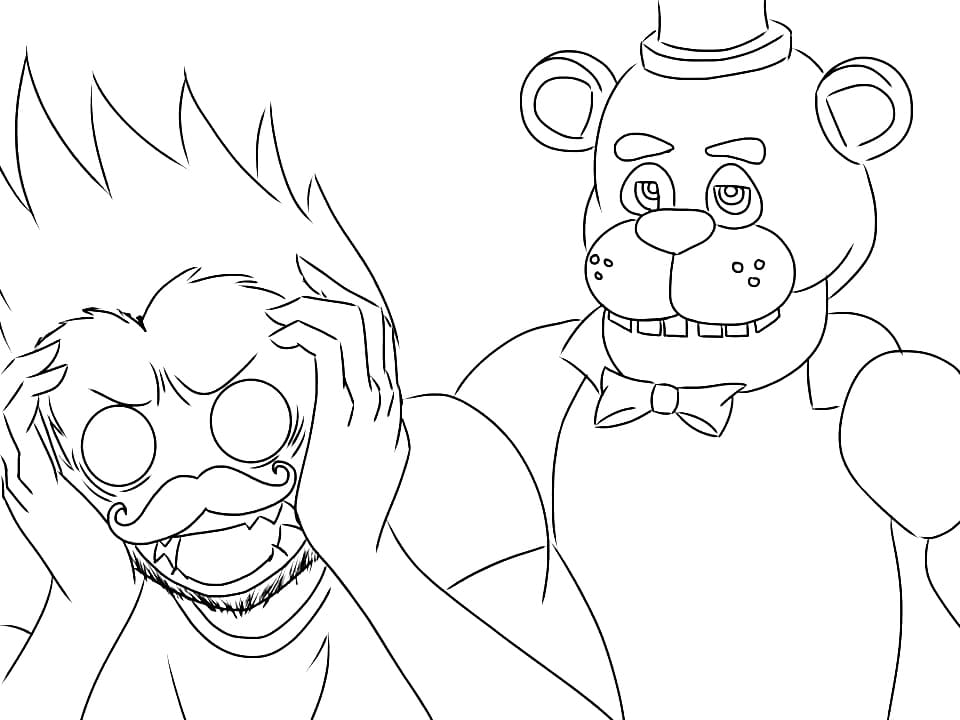 Çocuklar İçin Five Nights At Freddy Boyama Sayfaları 