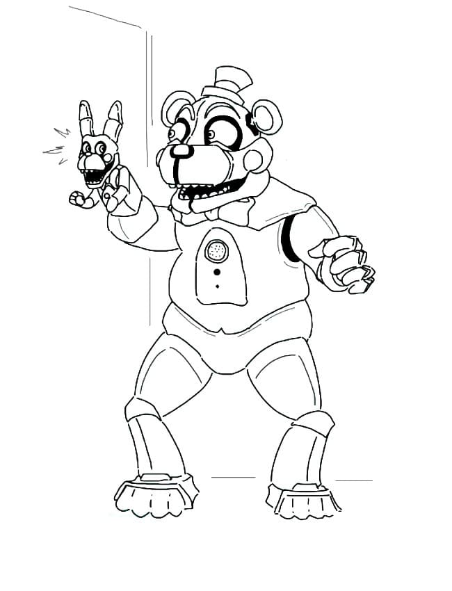 Çocuklar İçin Five Nights At Freddy Boyama Sayfaları 