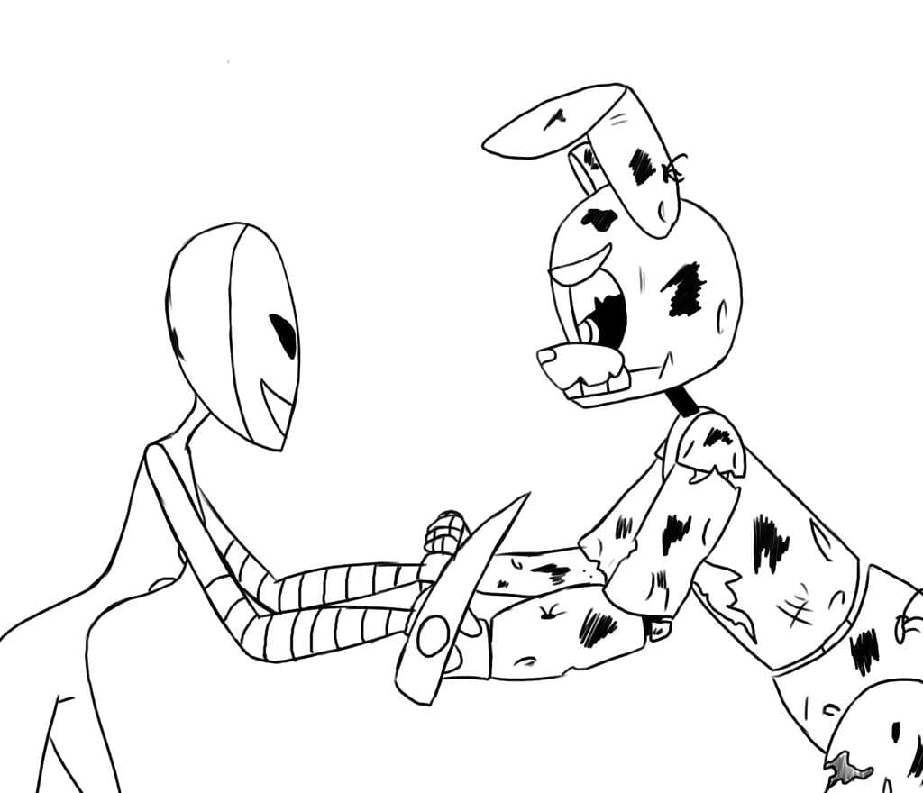 Çocuklar İçin Five Nights At Freddy Boyama Sayfaları 