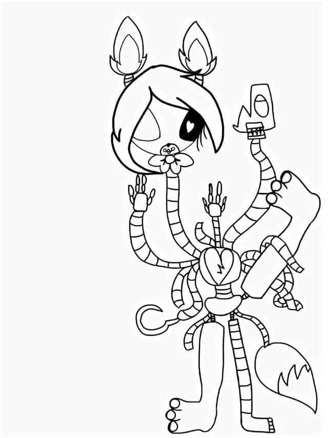 Çocuklar İçin Five Nights At Freddy Boyama Sayfaları 
