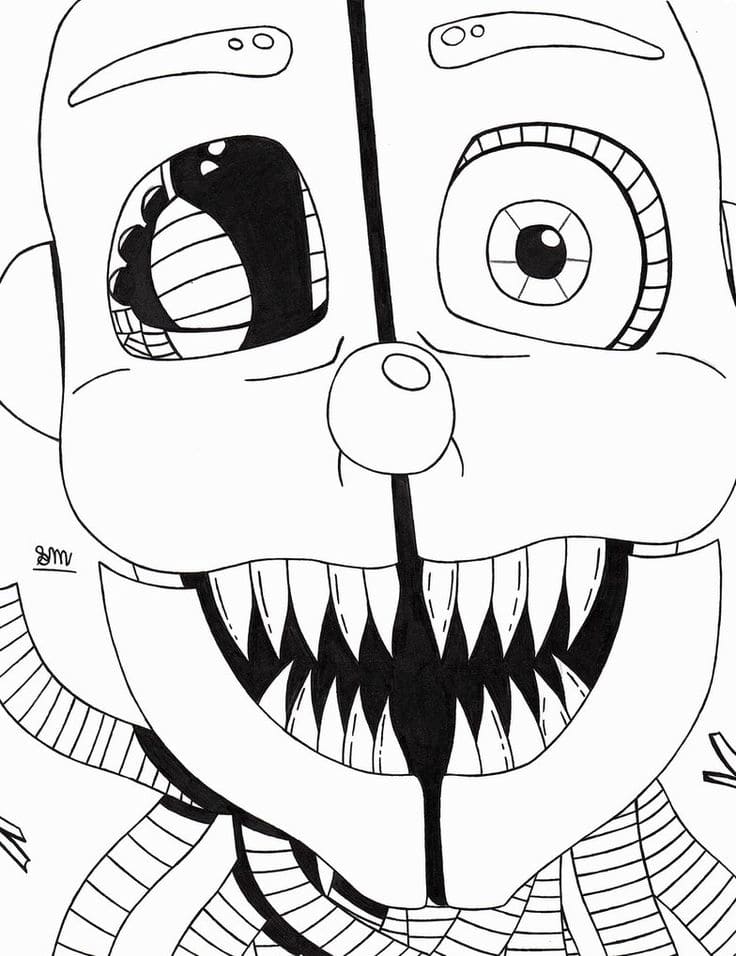 Çocuklar İçin Five Nights At Freddy Boyama Sayfaları 
