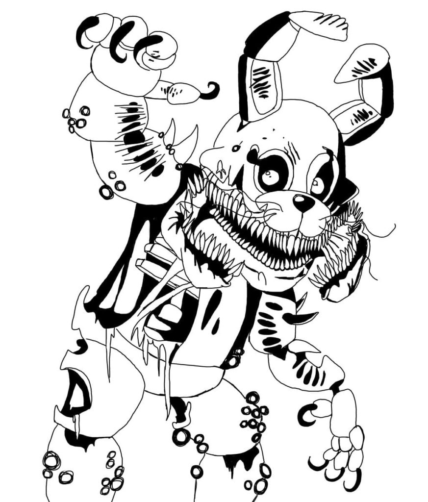 Çocuklar İçin Five Nights At Freddy Boyama Sayfaları 