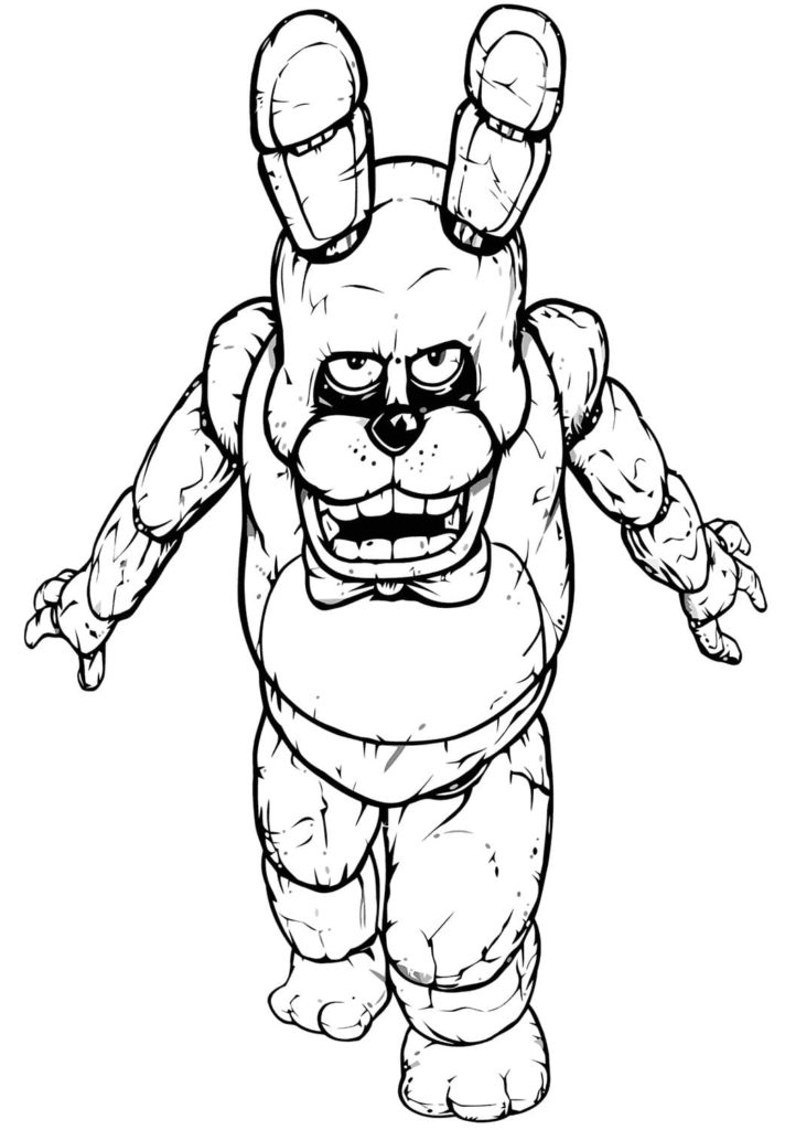 Çocuklar İçin Five Nights At Freddy Boyama Sayfaları 
