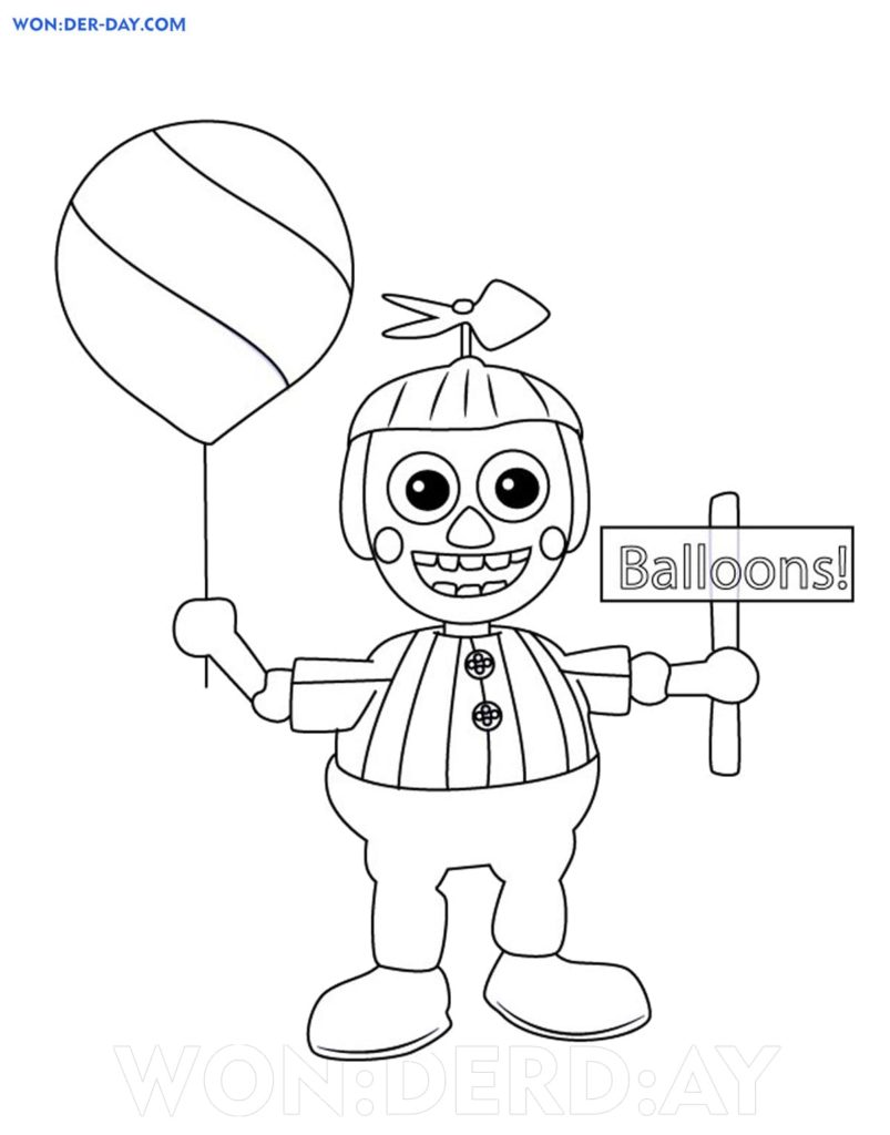 Çocuklar İçin Five Nights At Freddy Boyama Sayfaları 