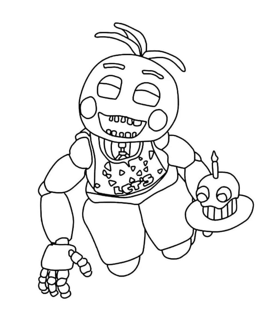 Çocuklar İçin Five Nights At Freddy Boyama Sayfaları 