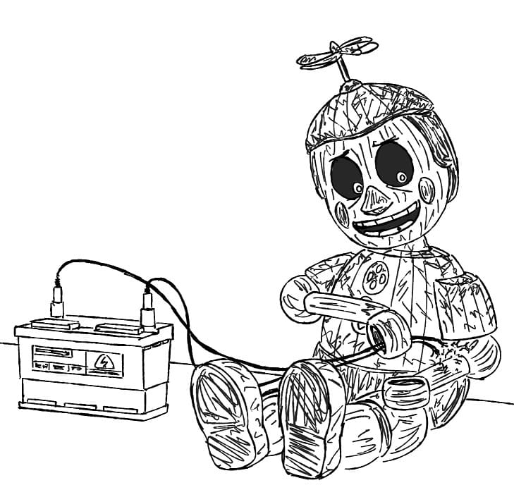 Çocuklar İçin Five Nights At Freddy Boyama Sayfaları 